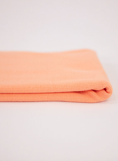See You at Six Rib Fabric - Papaya Punch Pink