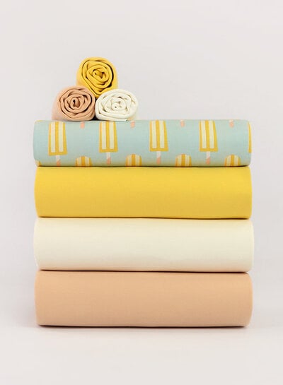 See You at Six French terry - Peach cream