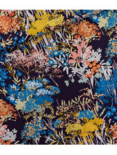 See You at Six Wild Flowers - katoen Canvas Gabardine Twill - Avondblauw