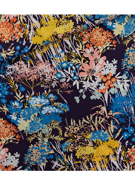 See You at Six Wild Flowers - katoen Canvas Gabardine Twill - Avondblauw