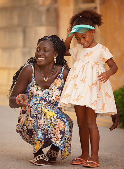 See You at Six Wild Flowers - Ecovero Viscose Rayon Satin - Avondblauw