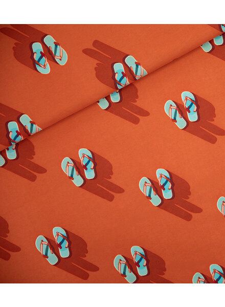 See You at Six Flip Flops - Cotton - Puffin's Bill Red