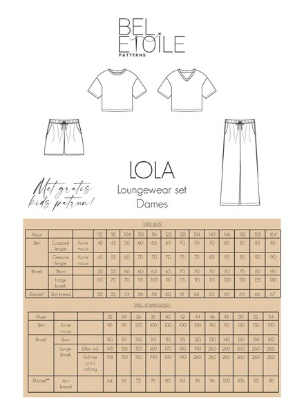 Bel'Etoile Lola Loungewear Set - Paper Pattern