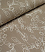 Madeline embroidery tetra - double gauze - zand