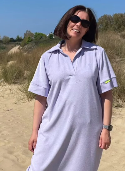 lilac sponge - stretch terry cloth