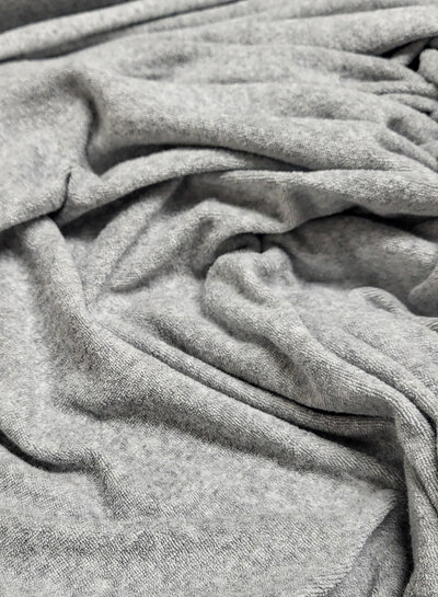 gemeleerd grijs  spons - rekbare badstof