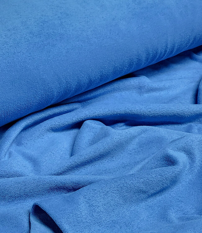 zomerblauw spons - rekbare badstof