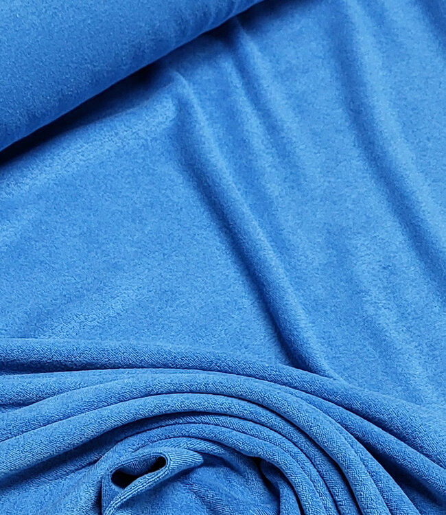 zomerblauw spons - rekbare badstof