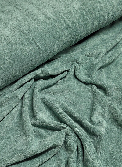 mint green sponge - stretch terry cloth