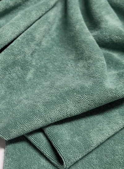 mint green sponge - stretch terry cloth