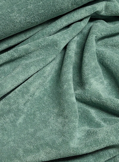 mint green sponge - stretch terry cloth