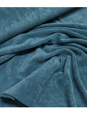 petrol green sponge / stretch terry cloth