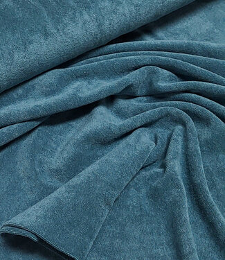 petrol green sponge / stretch terry cloth