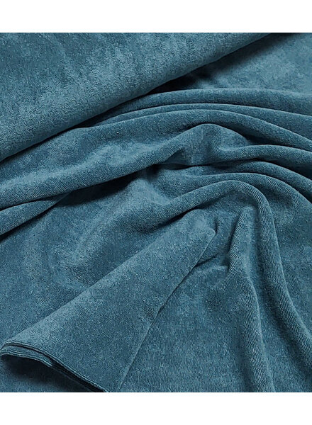 petrol green sponge / stretch terry cloth