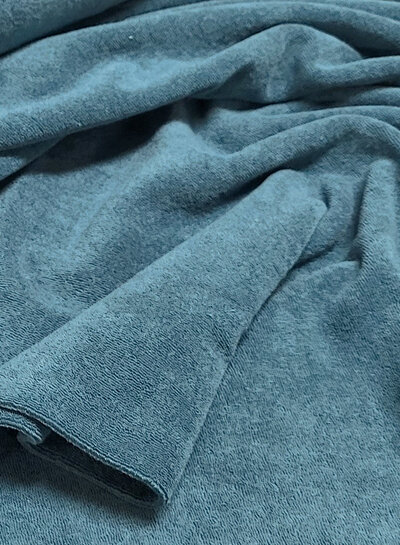 petrol green sponge / stretch terry cloth