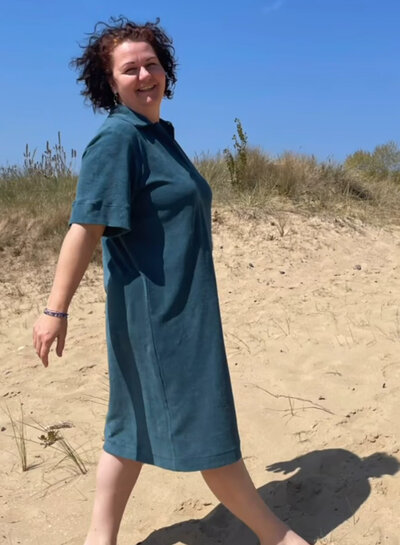 petrolgroen spons / rekbare badstof