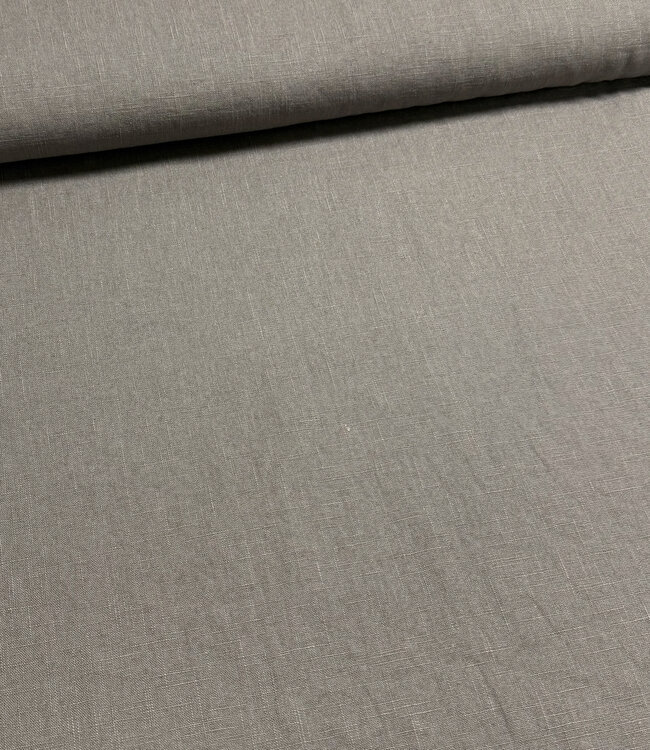 100% washed linnen donkergrijs