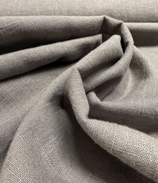 100% washed linen dark grey