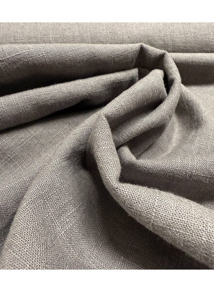 100% washed linnen donkergrijs