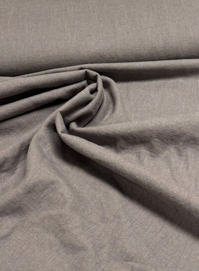 100% washed linnen donkergrijs