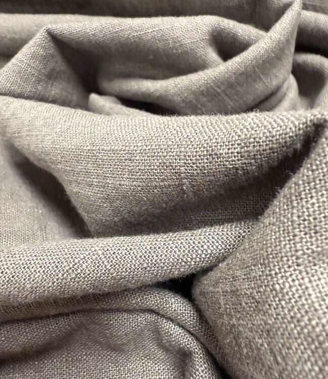 100% washed linnen donkergrijs