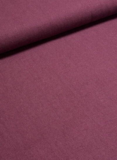100% washed linnen - aubergine