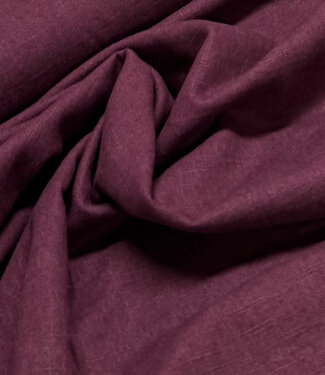 100% washed linnen - aubergine