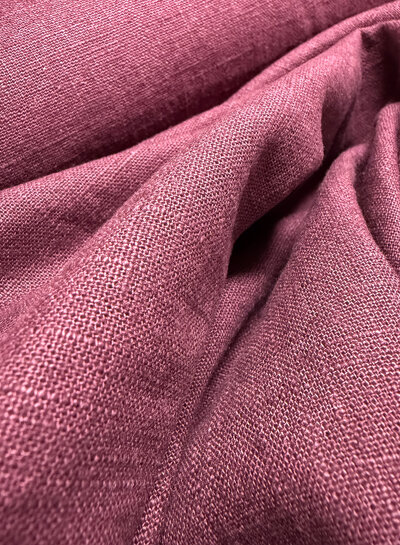 100% washed linnen - aubergine