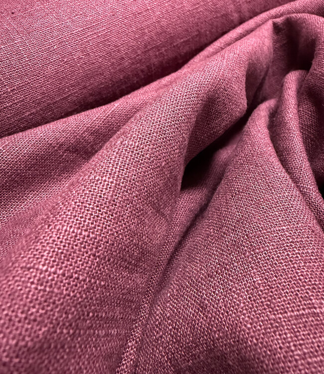 100% washed linnen - aubergine