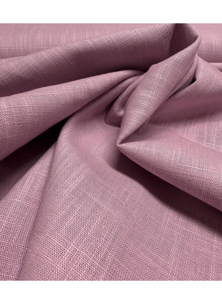 100% washed linen lilac pink