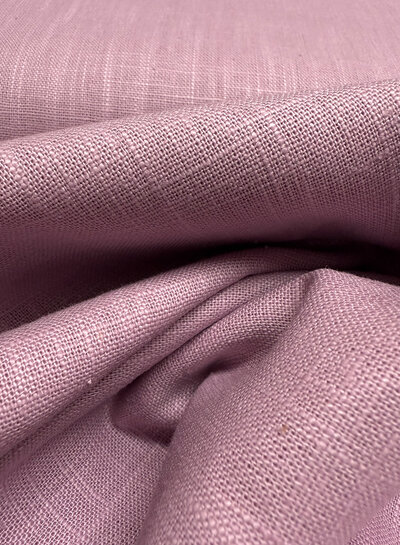100% washed linnen lila roze