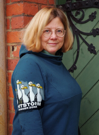 Swafing Shitstorm danger zone - French terry paneel 85cm