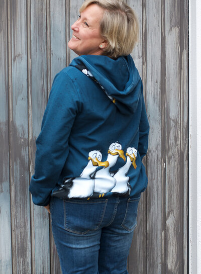 Swafing Shitstorm danger zone - French terry panel 85cm