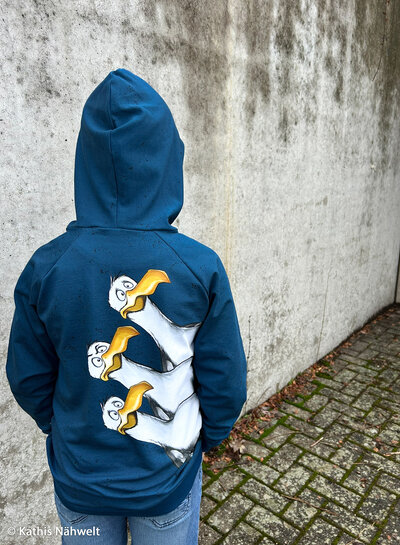 Swafing Shitstorm danger zone - French terry paneel 85cm