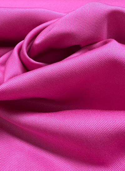 Madeline fuchsia - gabardine - sturdy woven twill cotton