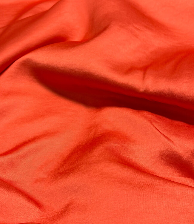 A la Ville koraal - Satijn viscose - qualité Haute Couture