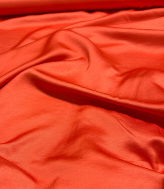 A la Ville coral - Satin viscose - quality Haute Couture