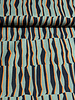 Madeline abstracte zebra - donker munt en oranje - katoen voile