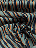 Madeline abstract zebra - dark mint and orange - cotton voile