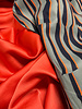 Madeline abstract zebra - dark mint and orange - cotton voile