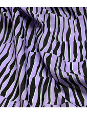 Madeline abstracte zebra - lila en mint - katoen voile