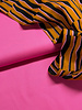 Madeline abstract zebra - cognac and pink - cotton voile