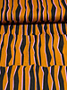 Madeline abstract zebra - cognac and pink - cotton voile
