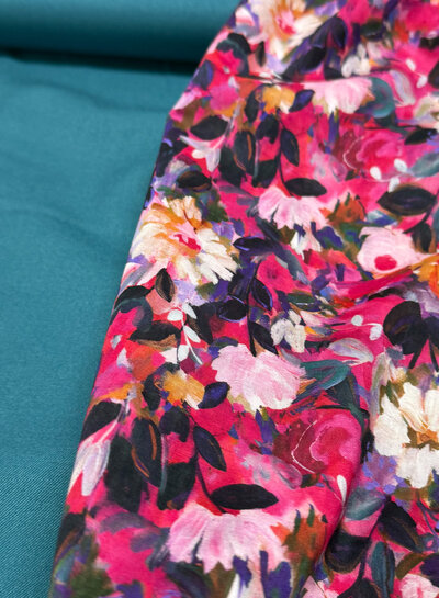 Madeline anemone splendor - cotton voile