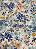 Madeline blue and soft pink flowers - cotton voile