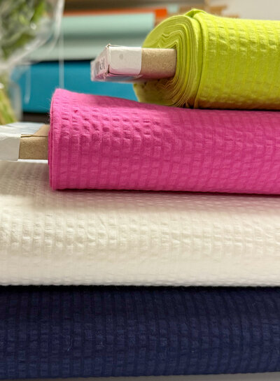 seersucker katoen - wit