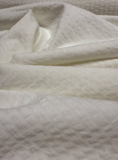 seersucker katoen - wit