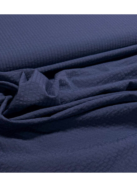 seersucker katoen - marineblauw
