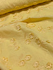 Madeline embossed flower - embroidery cotton - butter yellow