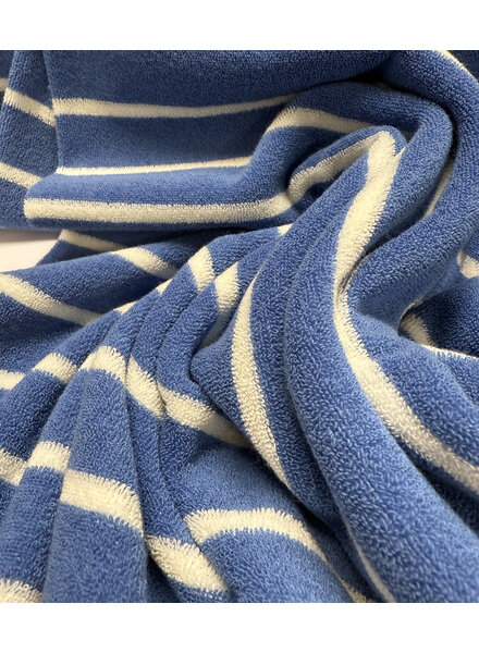 Madeline jeans blue/white striped - sponge stretch terry cloth